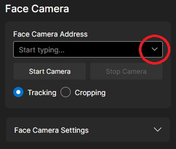 Camera Address Selection